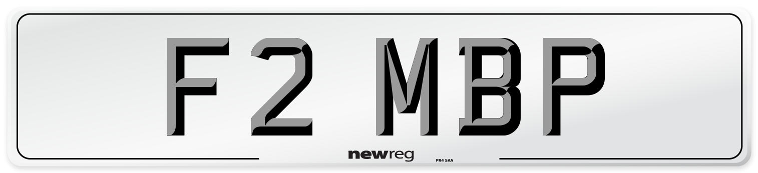 F2 MBP Number Plate from New Reg